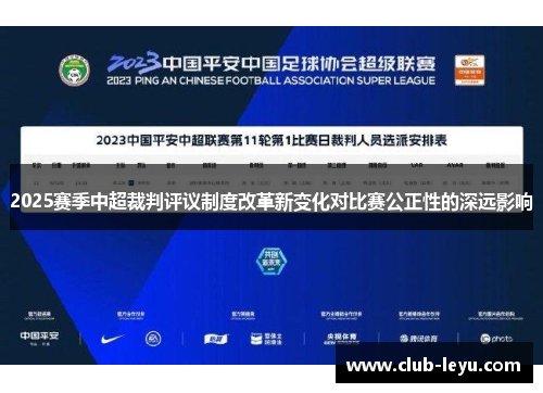 2025赛季中超裁判评议制度改革新变化对比赛公正性的深远影响